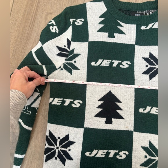New York NY Jets Christmas Sweater KLEW NFL Team Apparel Ugly Christmas small - Picture 6 of 6